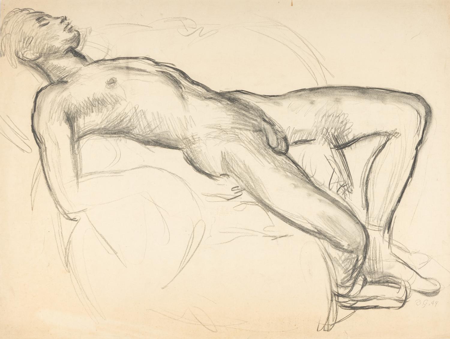Reclining Male Nude , 1949
