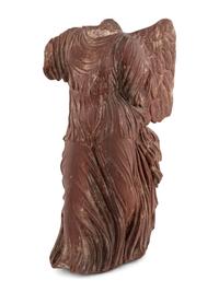 A Carved Red Marble Figure of the Nike of Samothrace