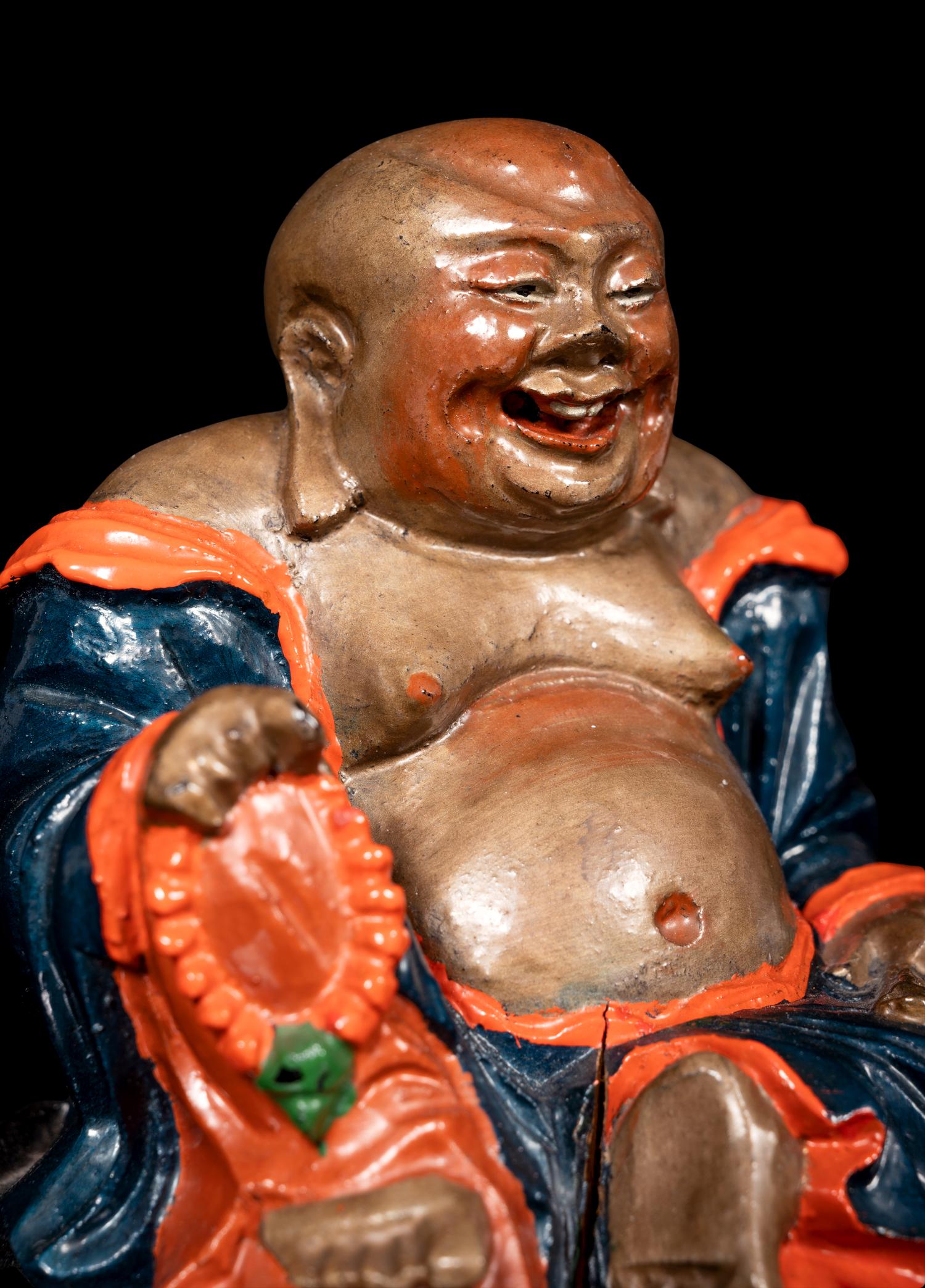 A Chinese Lacquer Figure of Mile Buddha