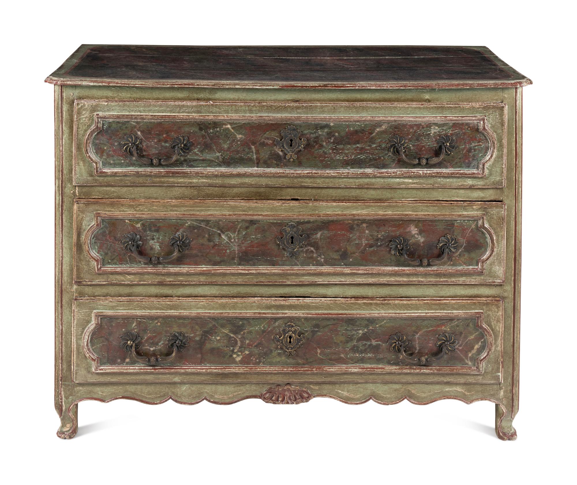 An Italian Painted Chest of Drawers