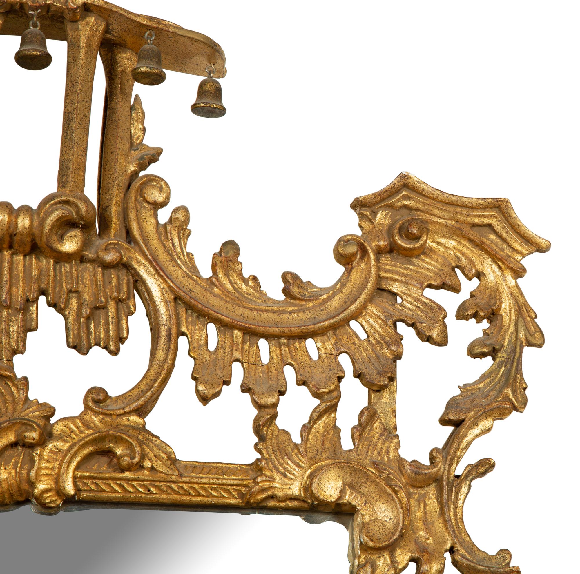 A Chinese Chippendale Style Giltwood Mirror — EARLY 20TH CENTURY