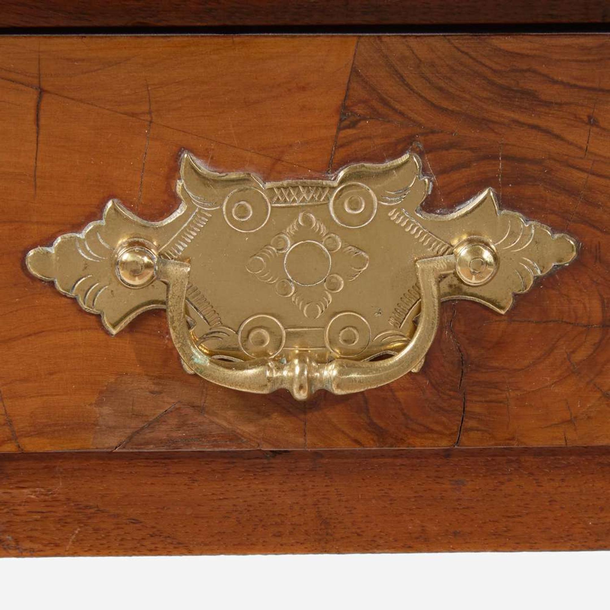 A Queen Anne burl walnut and oyster veneered dressing table early 18th century and later