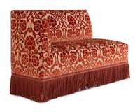 A Dessin Fournir Cut Velvet-Upholstered Banquette Sofa