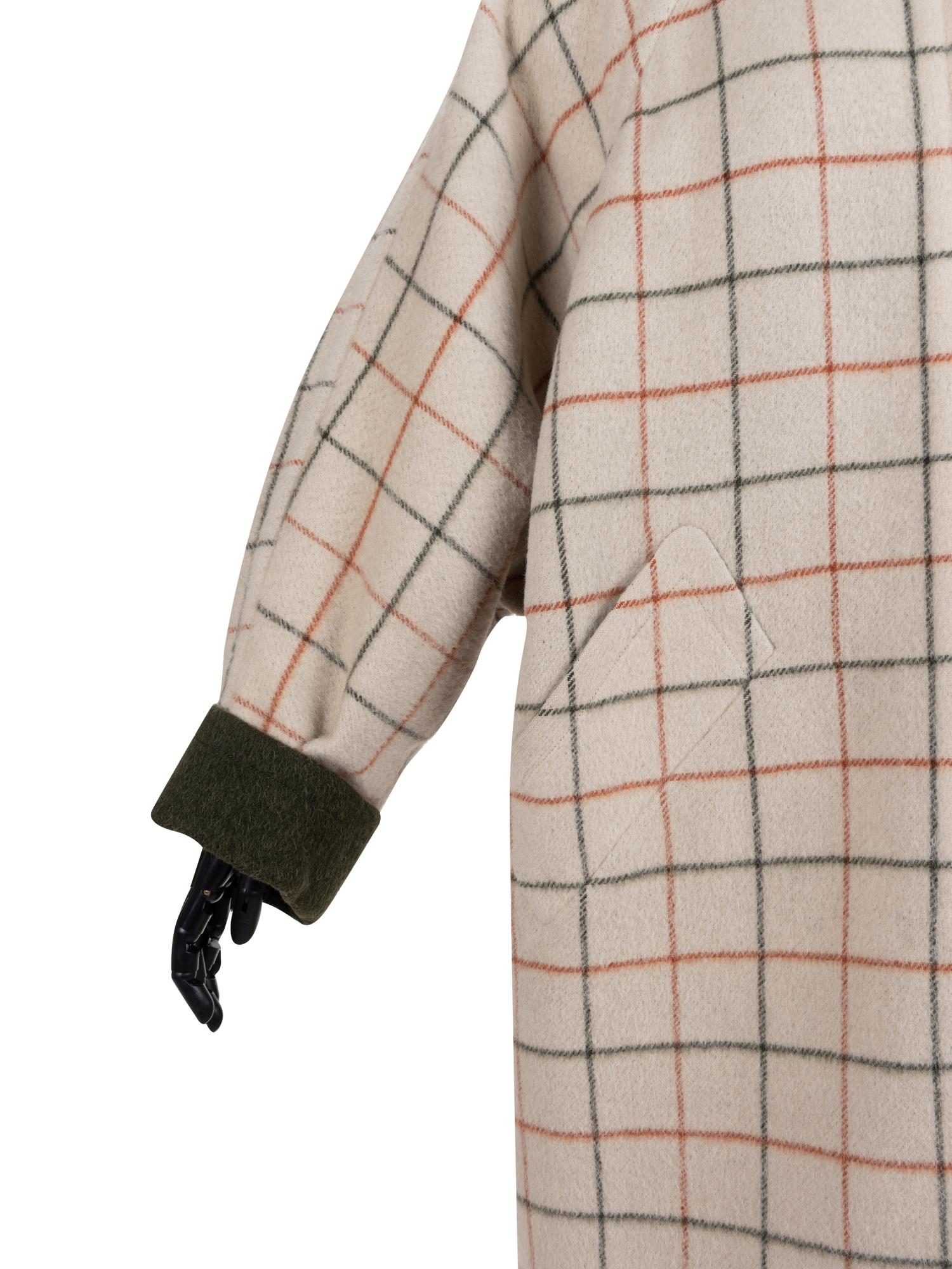 Hermès Wool Plaid Coat, 1980s