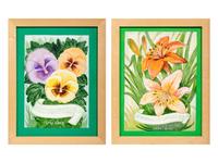 Day Lillies and Pansies (A Pair of Works)