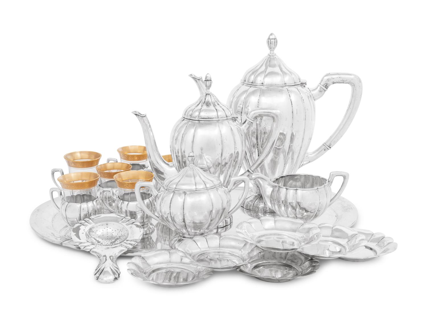 A German Silver Tea and Coffee Service