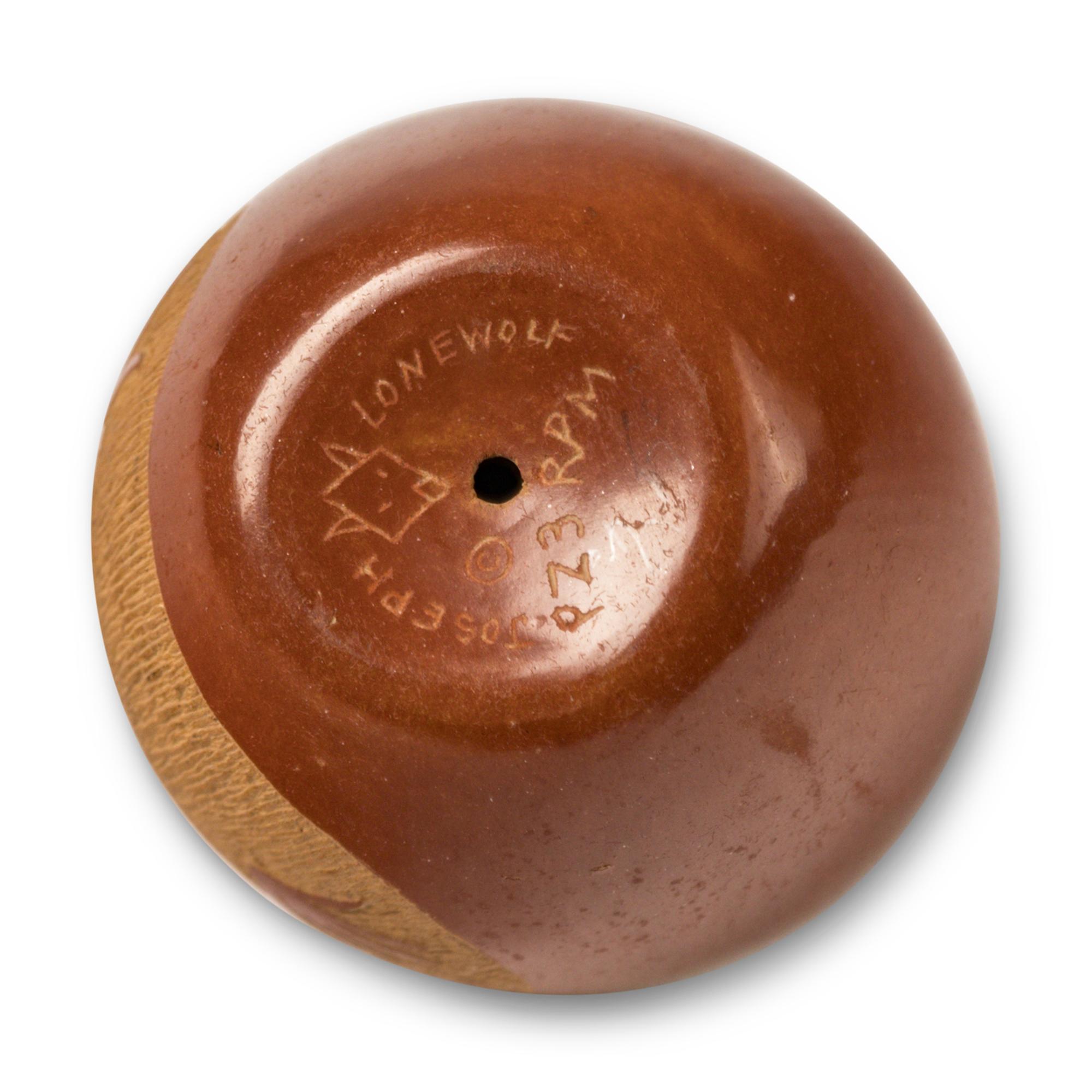 Joseph Lonewolf (Santa Clara, 1932-2014) — Miniature Sgraffito Redware Jar