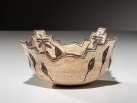 Zuni Terraced Bowl, with Frogs and Dragonflies