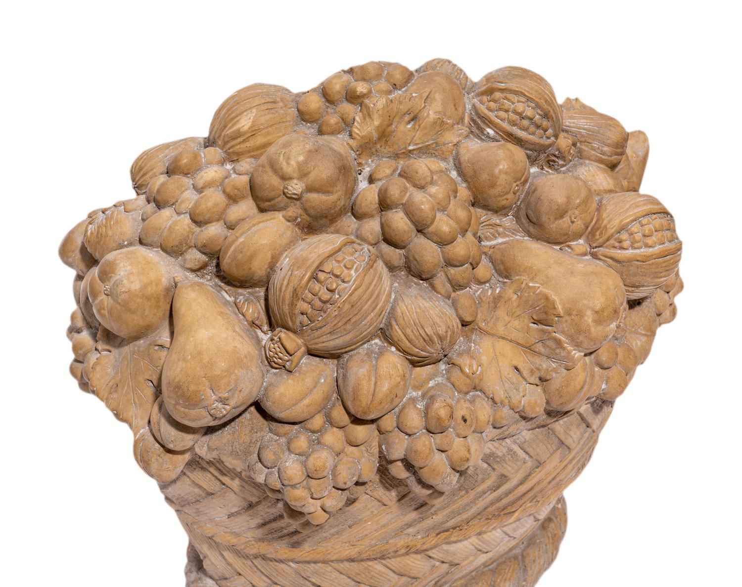 A Terra Cotta Model of a Fruit-Filled Basket