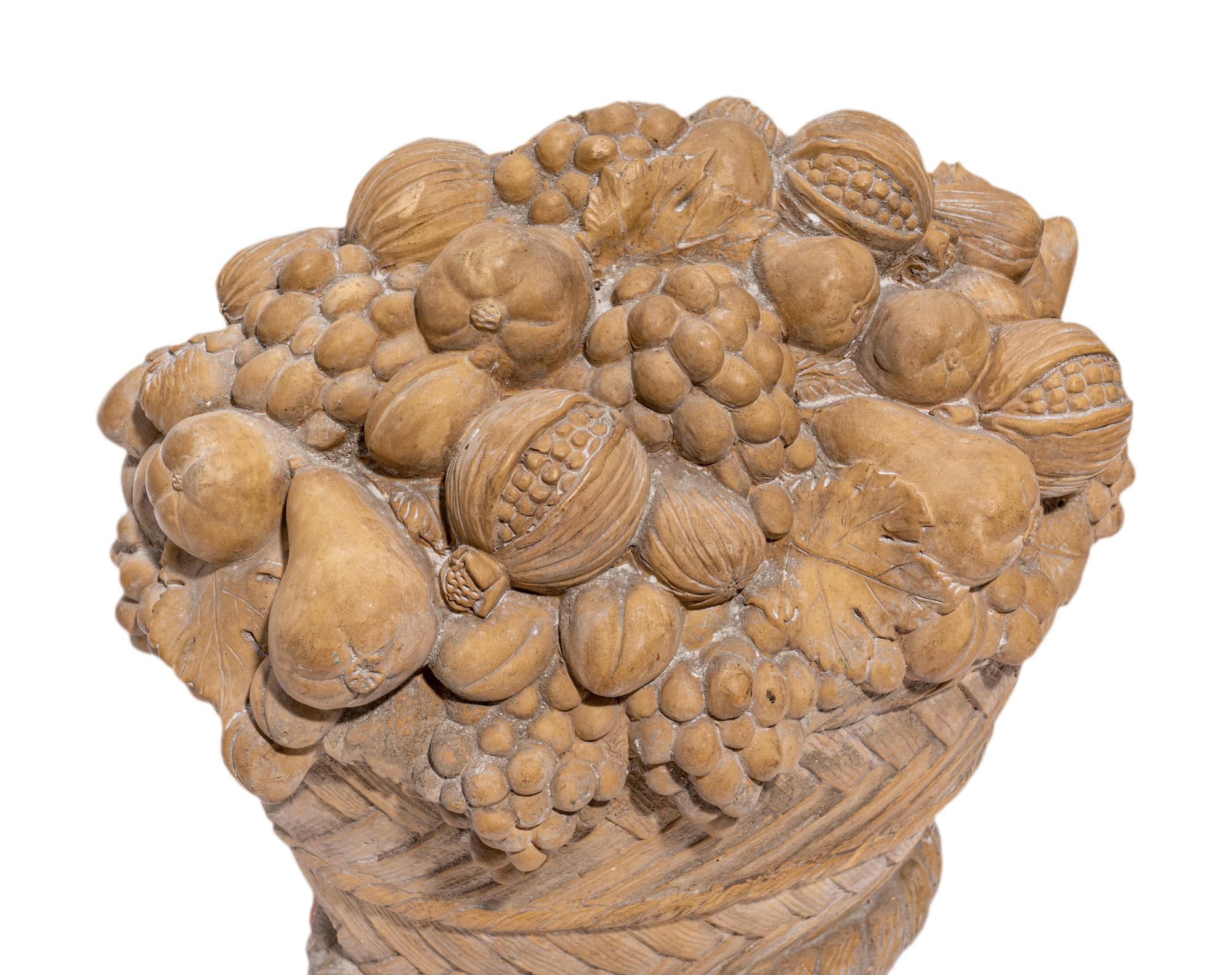 A Terra Cotta Model of a Fruit-Filled Basket