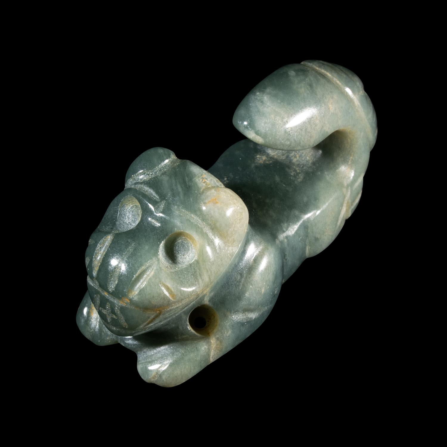 A Costa Rican Jade Jaguar Pendant