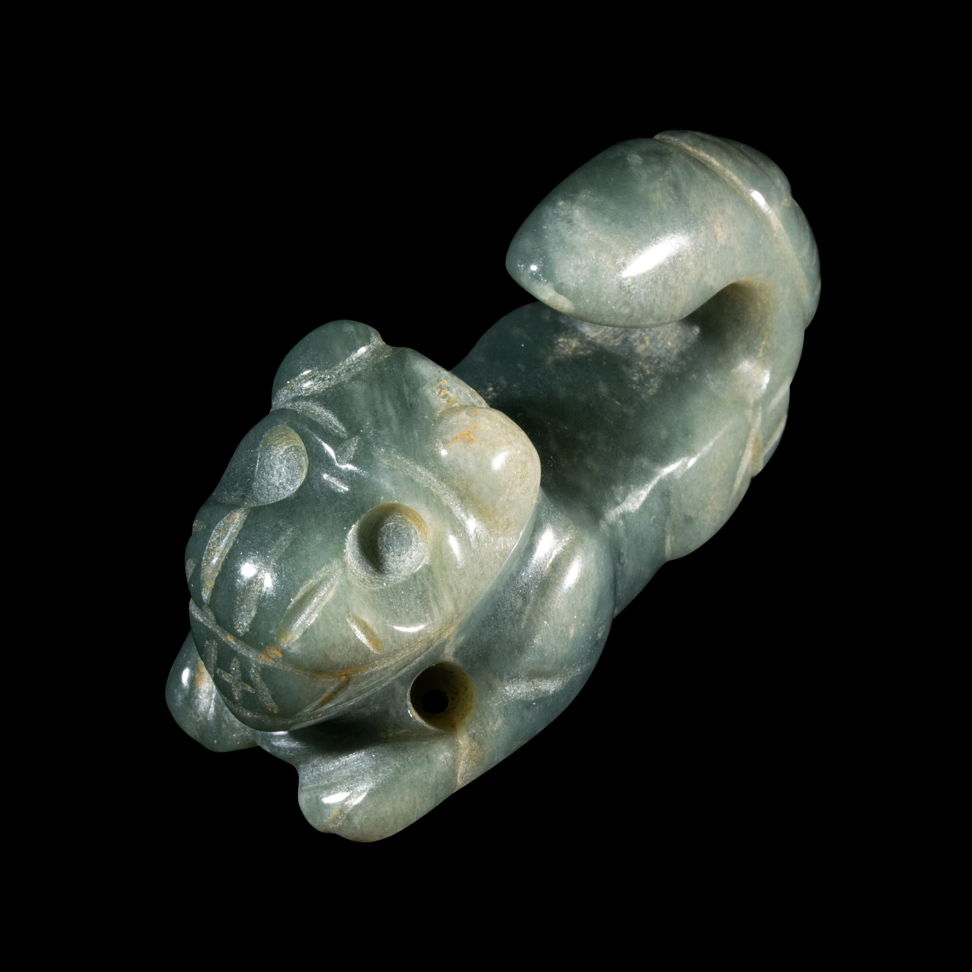 A Costa Rican Jade Jaguar Pendant