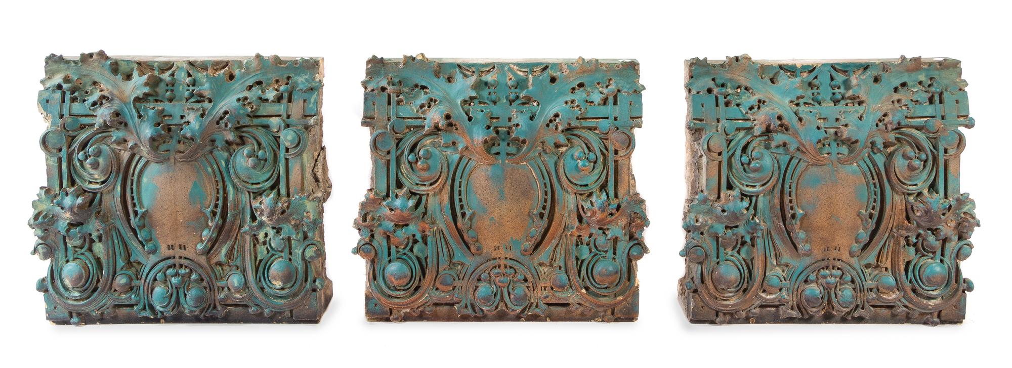 Four Sullivanesque Terra Cotta Facade Elements Height of largest 19 3/4 x width 18 1/2 x depth 6 inches. — EARLY 20TH CENTURY