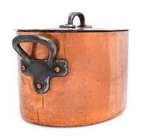 An American Copper Brazier with Cover