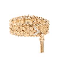 14K YELLOW GOLD AND DIAMOND SURPRISE WRISTWATCH