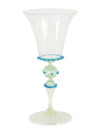 A Venetian Glass Stemware Service