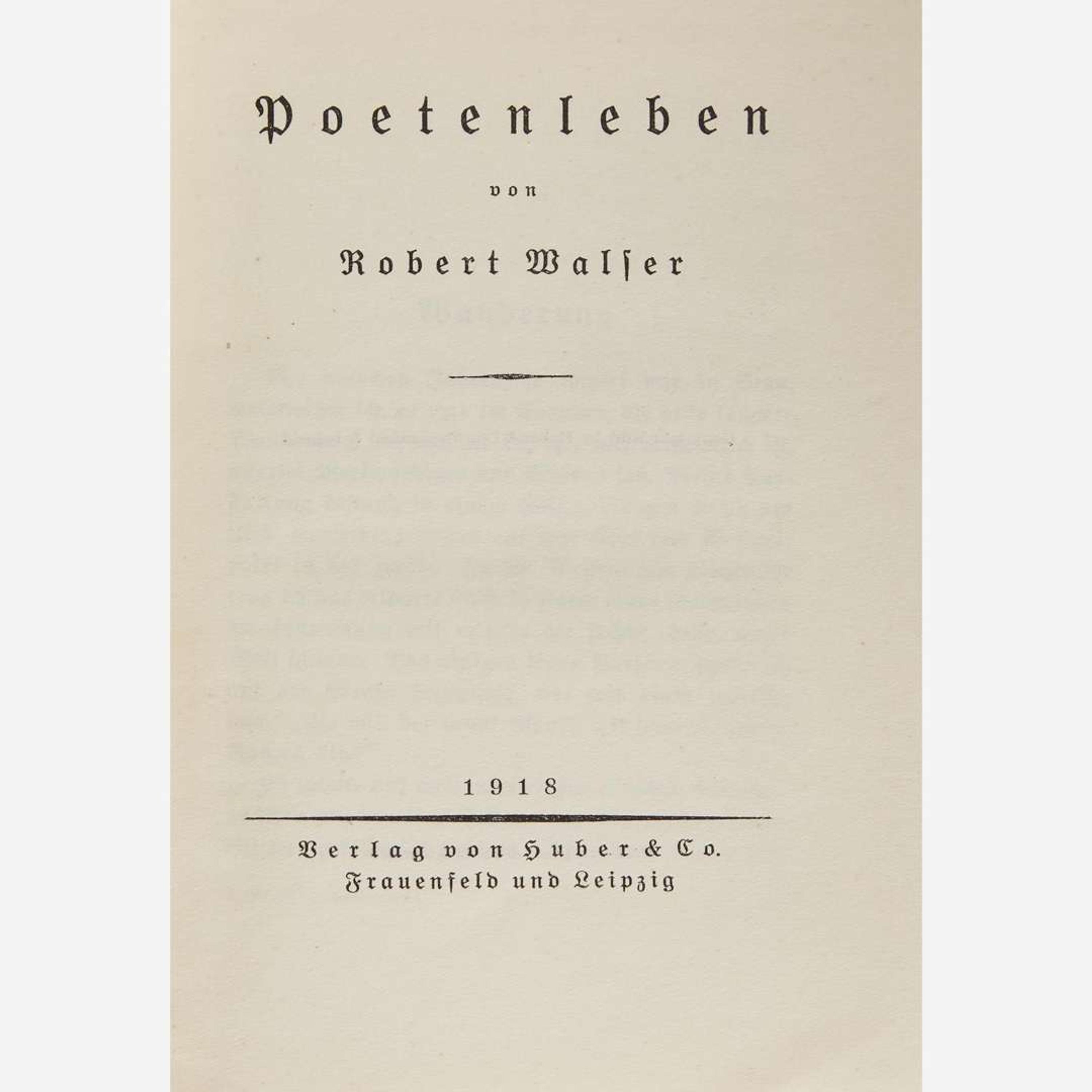 [Literature] Walser, Robert Group of 11 Titles