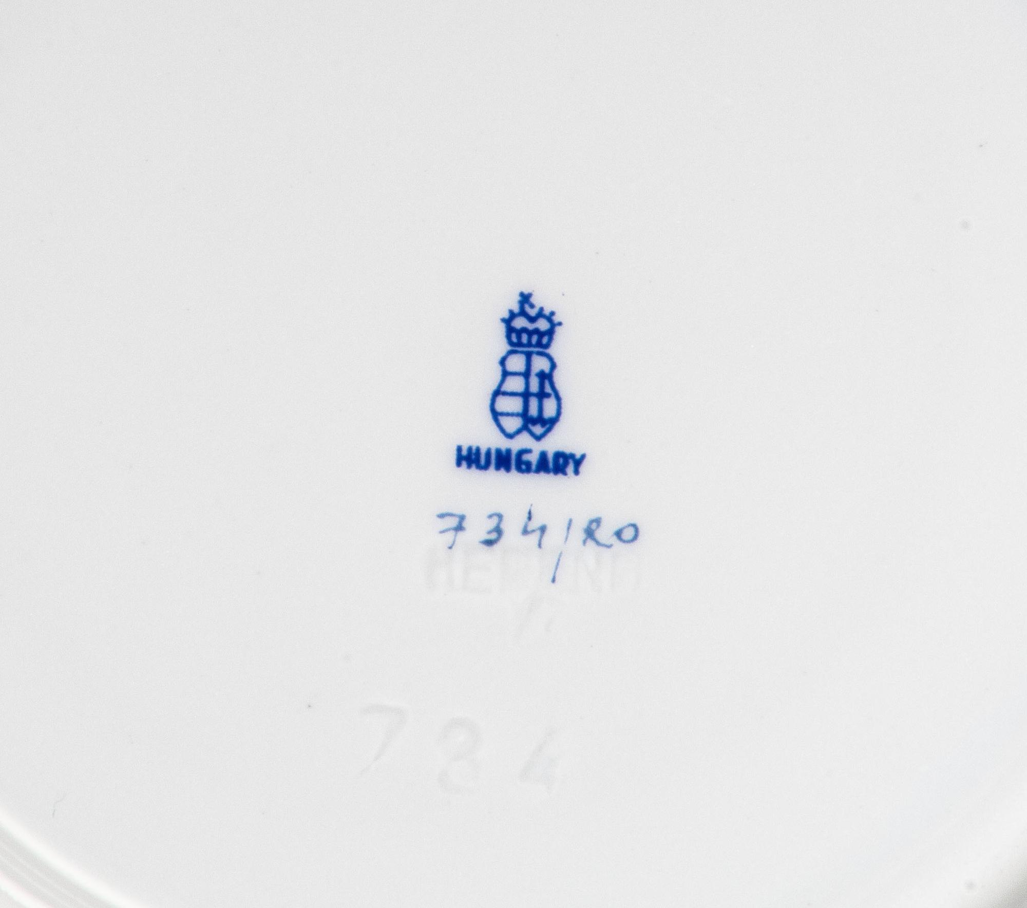 A Herend Rothschild Bird Porcelain Service for Twelve