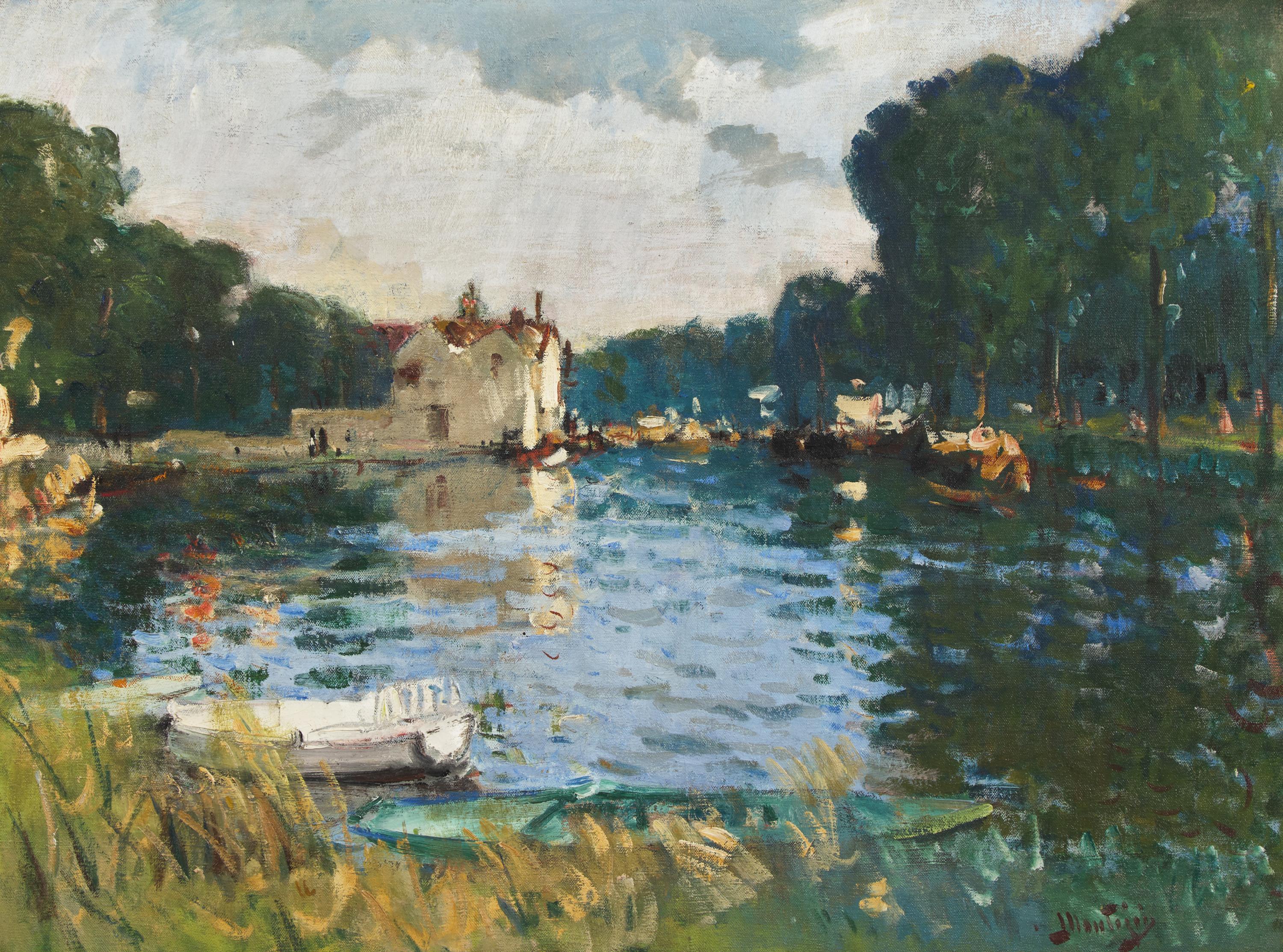 Pierre Eugène Montézin (French, 1874-1946) — Les Étangs de la Reine Blanche à Chantilly
