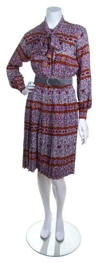 An Yves Saint Laurent Multicolor Geometric Patterned Dress, Size 34.