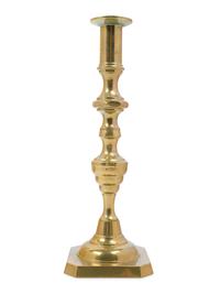 A Group of Brass Candlesticks