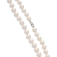 CULTURED PEARL AND DIAMOND NECKLACE