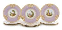 A Set of Twelve Copeland Spode Porcelain Plates Diameter 10 1/2 inches.