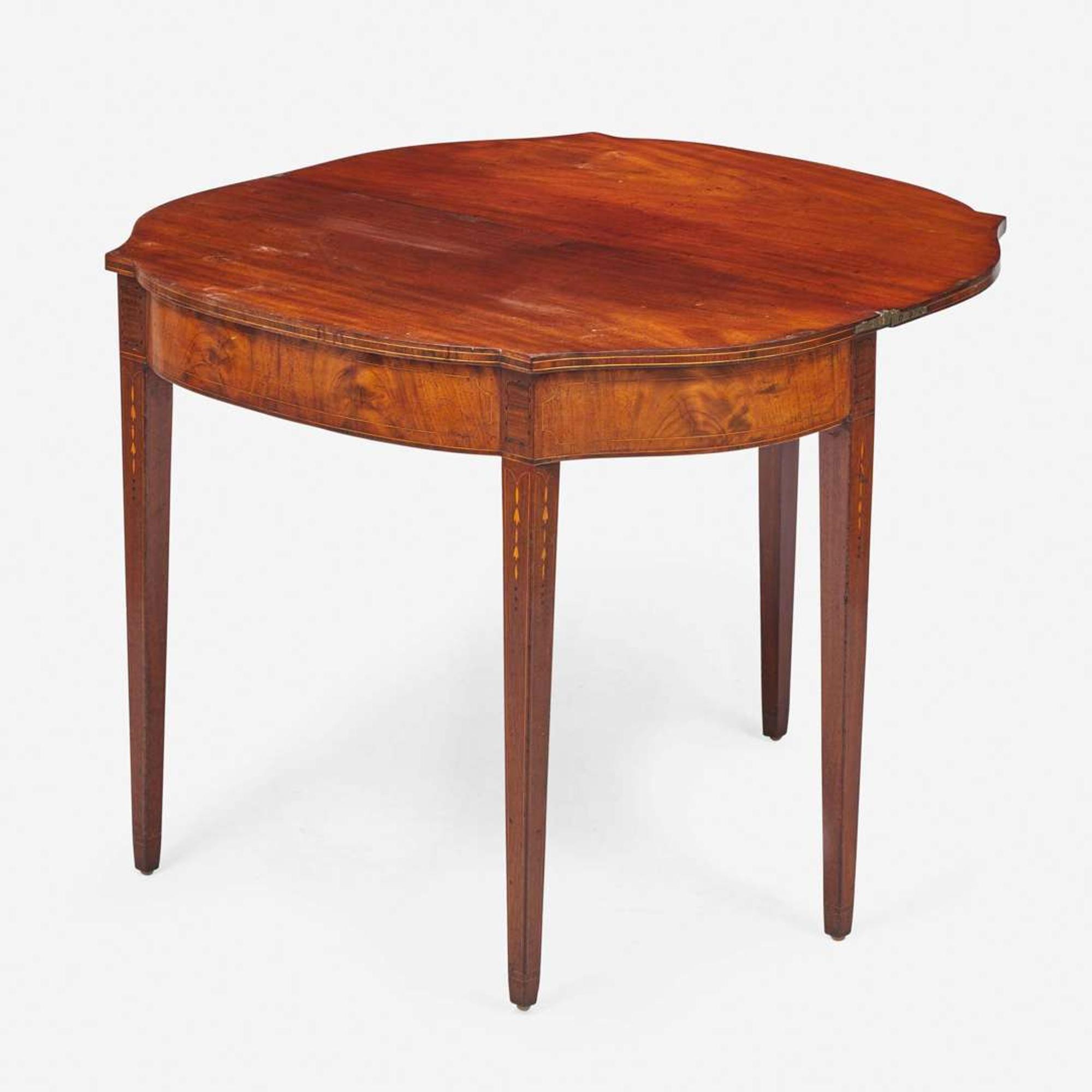 A Federal inlaid mahogany card table New England, possibly Portsmouth, NH, circa 1800