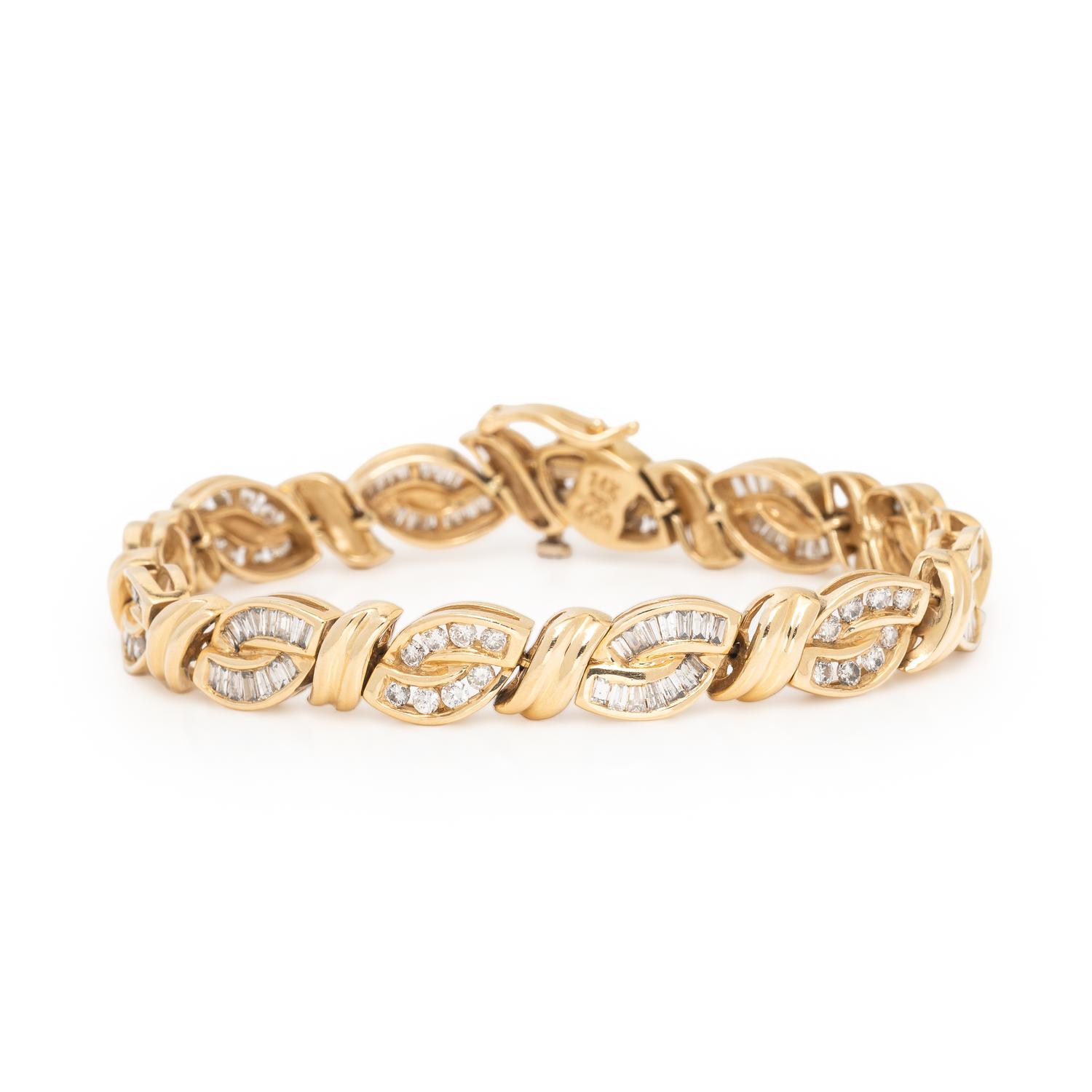 Diamond and Yellow Gold Bracelet