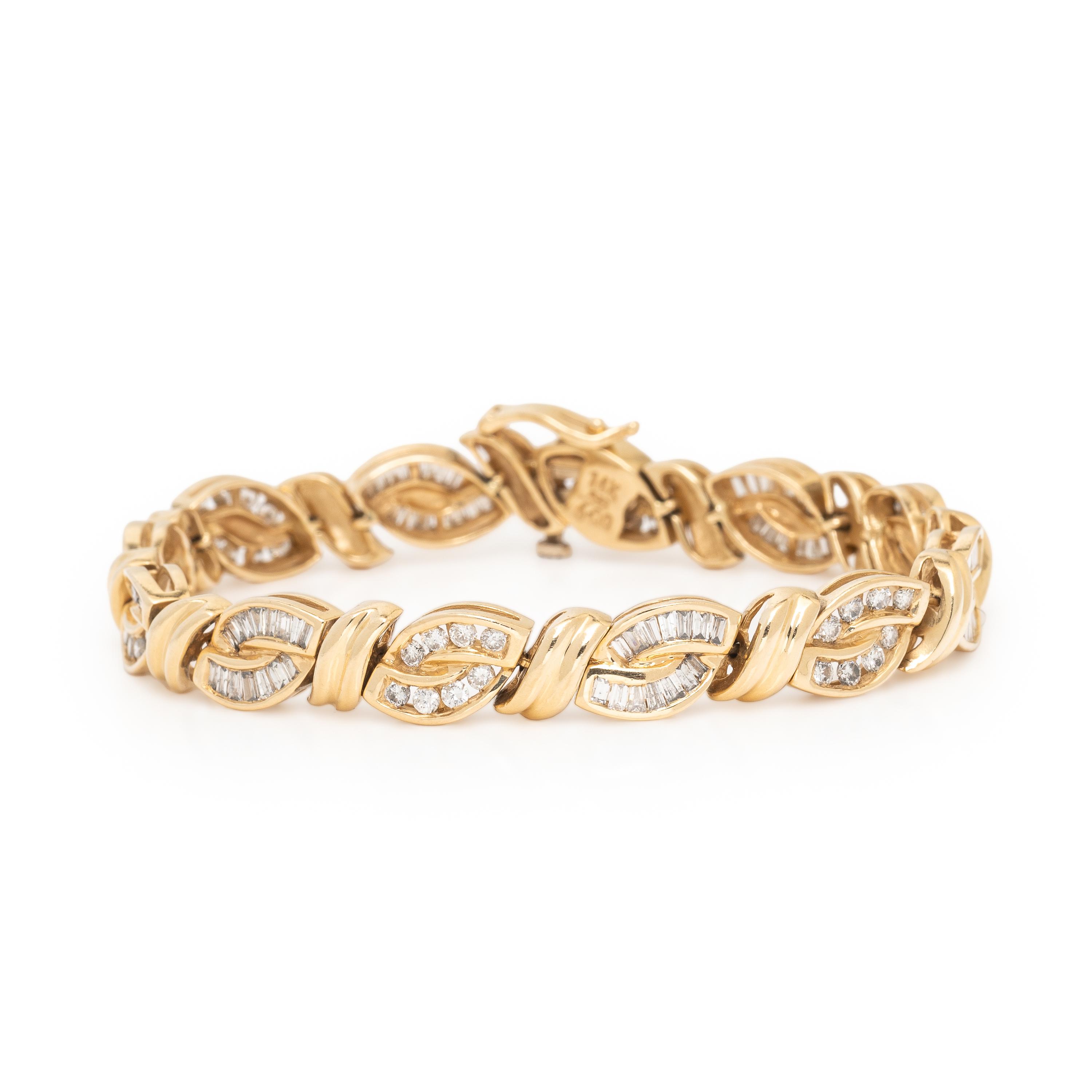 Diamond and Yellow Gold Bracelet