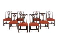 A Set of Eight George III Style Mahogany Dining Chairs