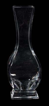 A Baccarat Glass Vase Height 9 7/8 inches.