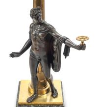 A Pair of French Empire Style Figural Lamps