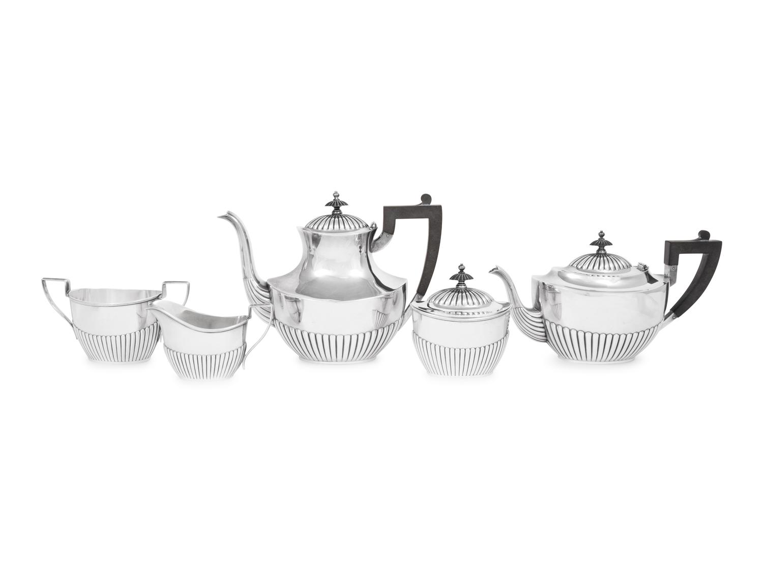 An American Silver Five-Piece Tea and Coffee Service