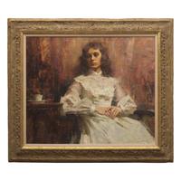 Richard Schmid (American, 1934-2021) — Michelle in White Gown, 1976
