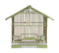 Four Wood and Wire Bird Cages