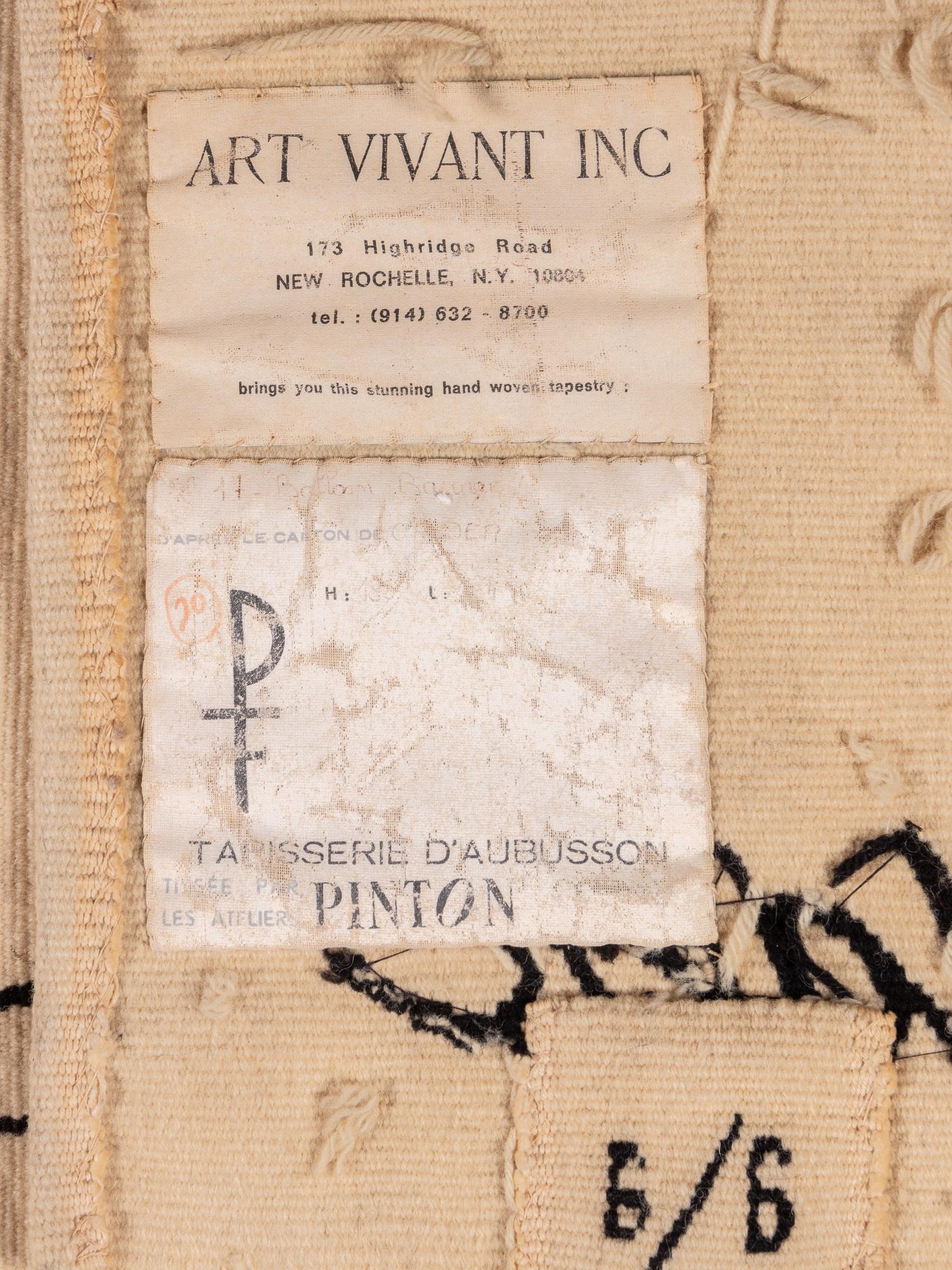 'Comets' Tapestry D'Aubusson Edition 6 of 6 Atelier Pinton Frères, France