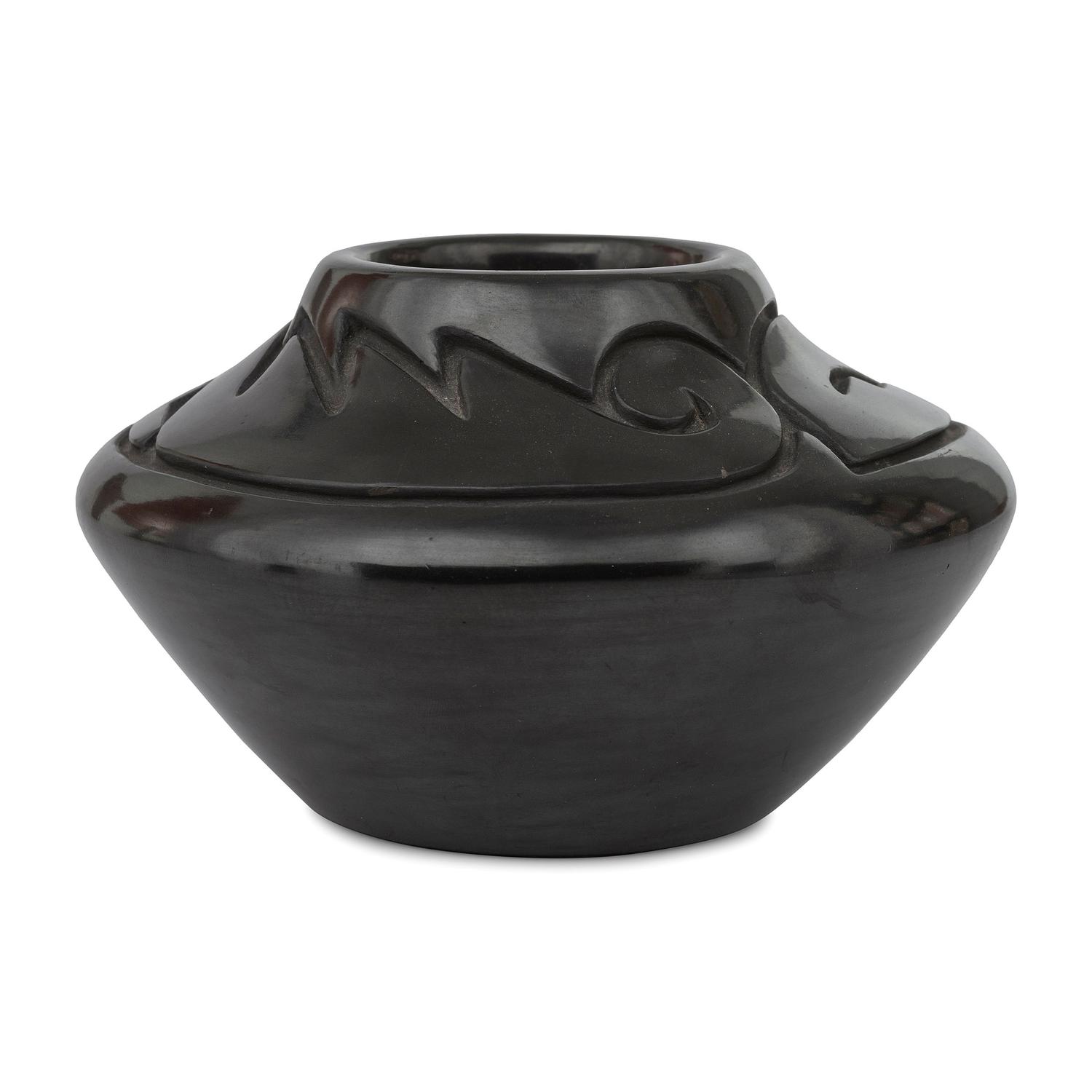 Carved Blackware Jar