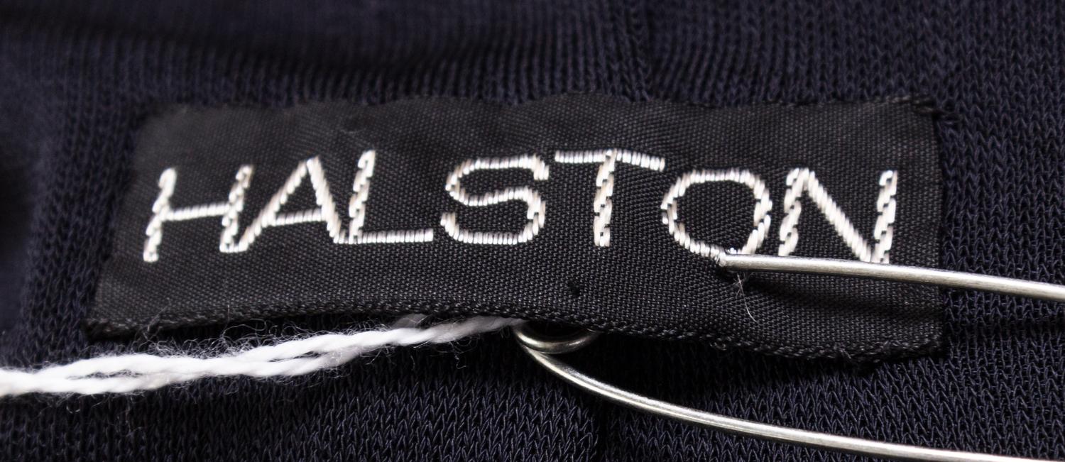 A Halston Black Sequin Pant Ensemble, Size 12 .