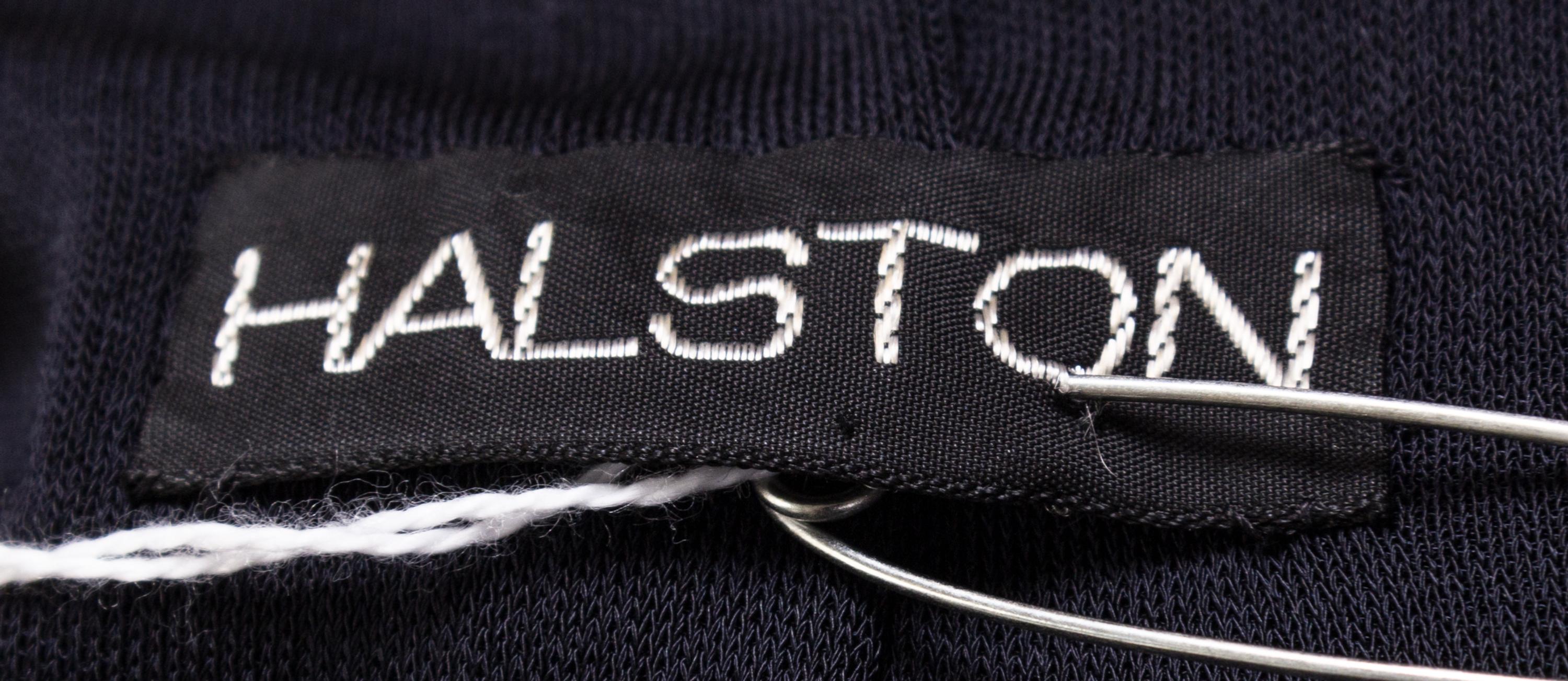 A Halston Black Sequin Pant Ensemble, Size 12 .