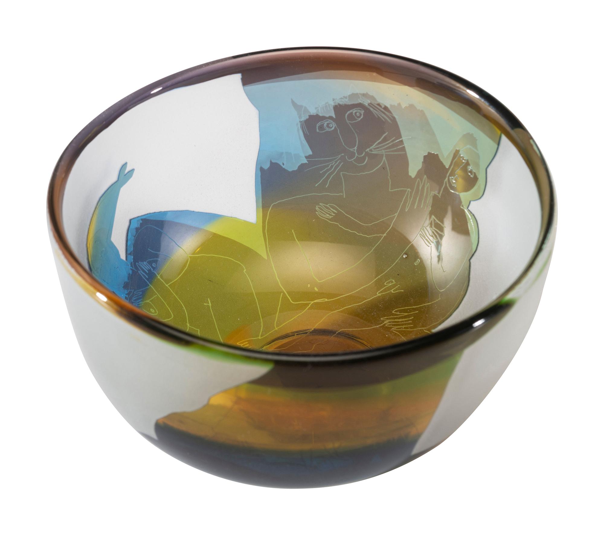 Three Art Glass Vessels