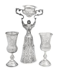 A Group of Three Continental Silver Drinking Articles