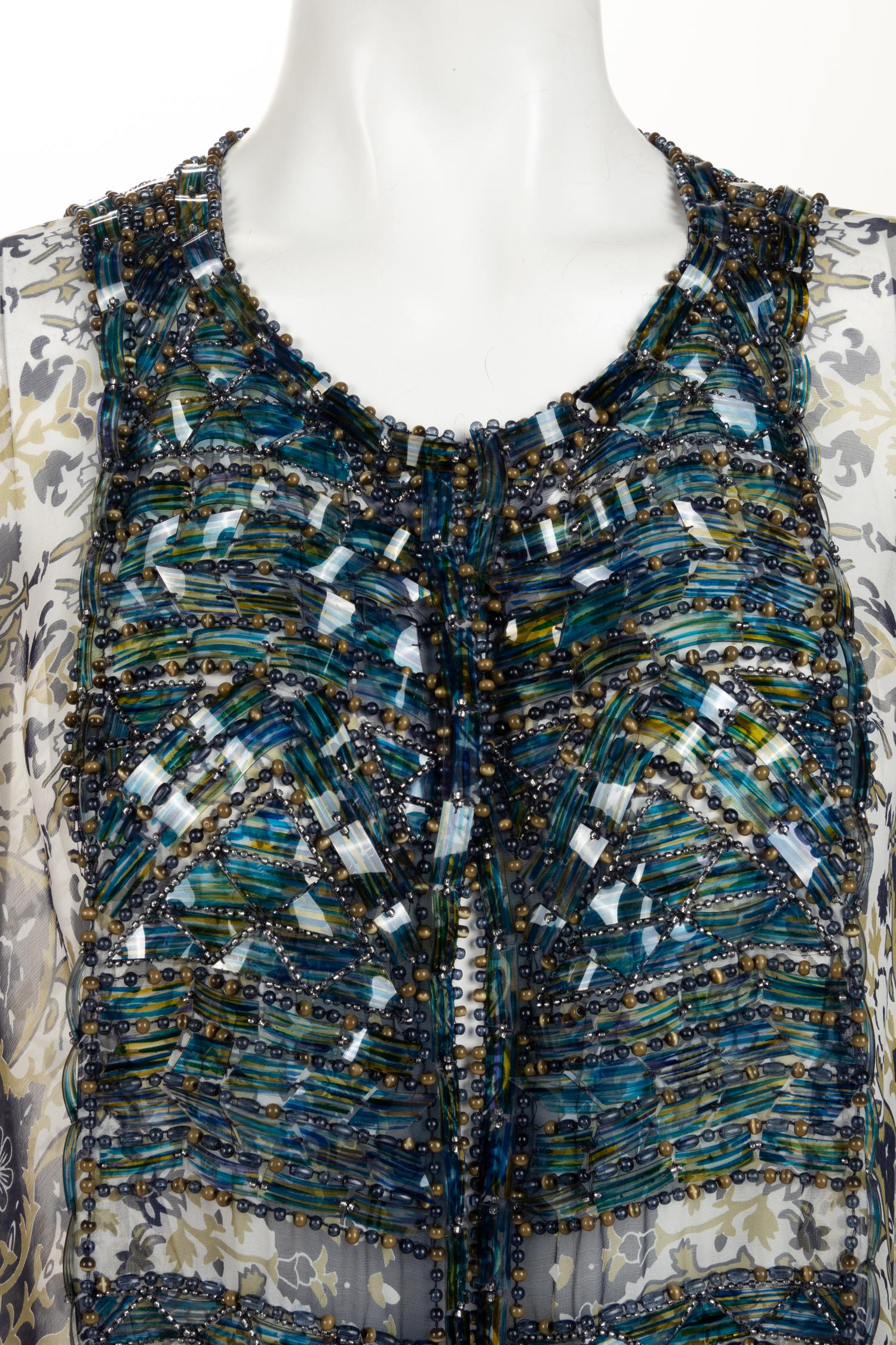 Four Oscar de la Renta Embellished Beachwear Items: One Swimsuit with Shirt, One Tunic, and One Caftan, Summer 2006-Resort 2007