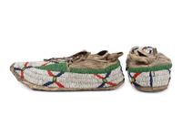 Sioux Beaded Hide Moccasins