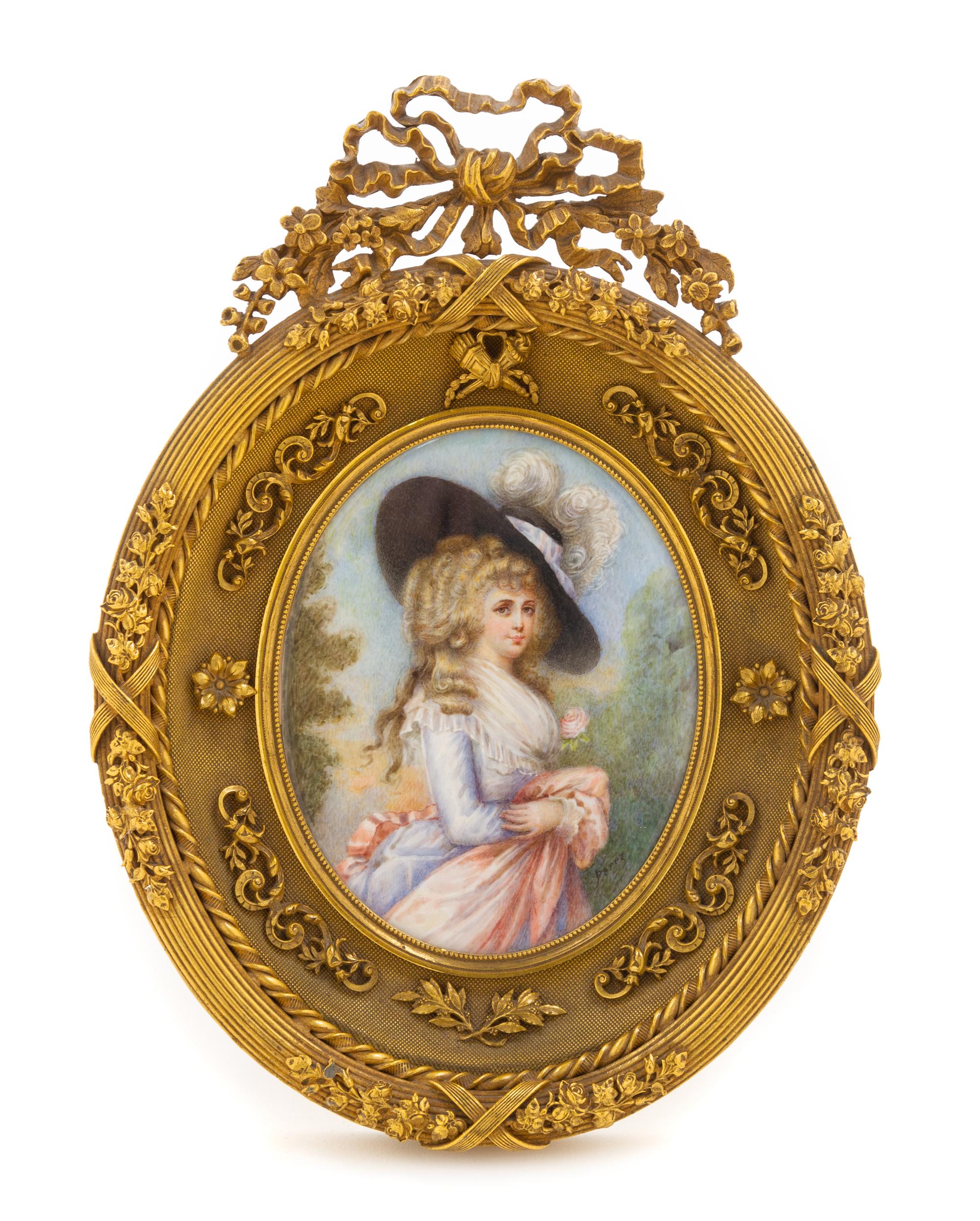 A French Gilt Bronze Frame Height 8 1/2 inches. — 19TH CENTURY