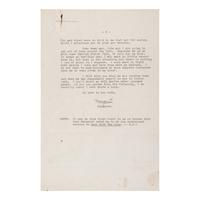 Mitchell, Margaret (1900-1949). Typed letter signed ("Margaret") to Edwin Granberry, Atlanta, 9 December 1936.