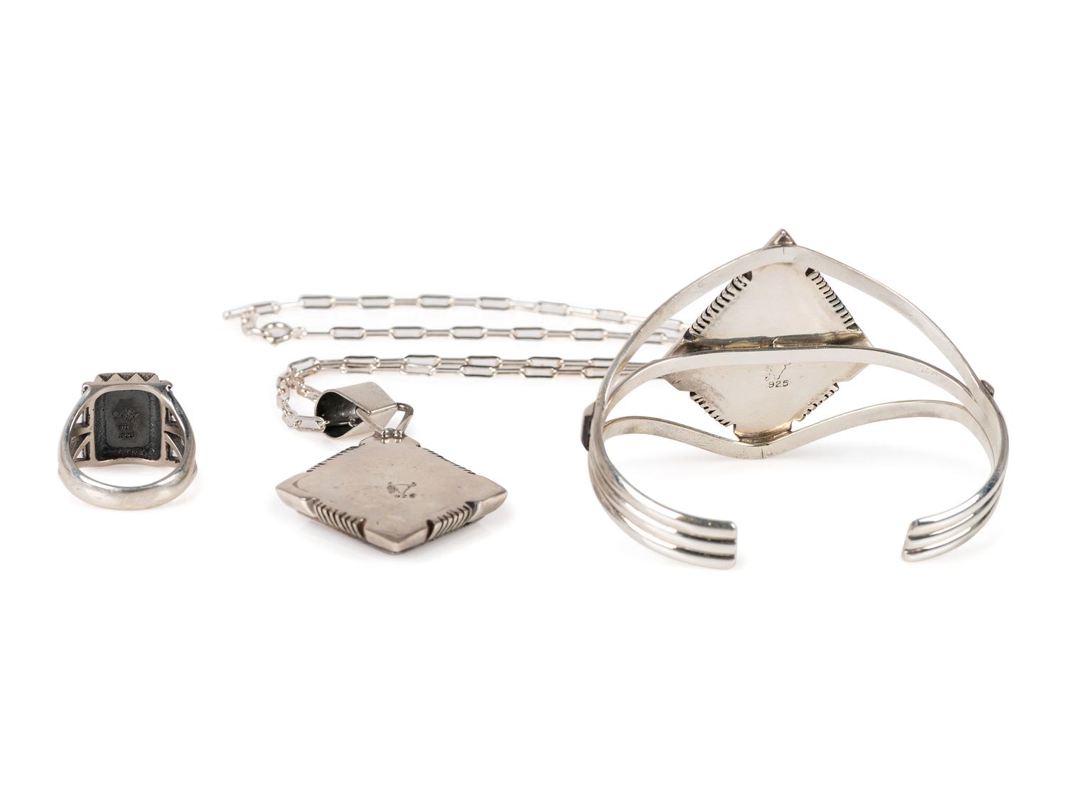 Southwestern-style Sterling Silver Jewelry, with Beaded Design