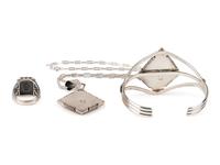 Southwestern-style Sterling Silver Jewelry, with Beaded Design