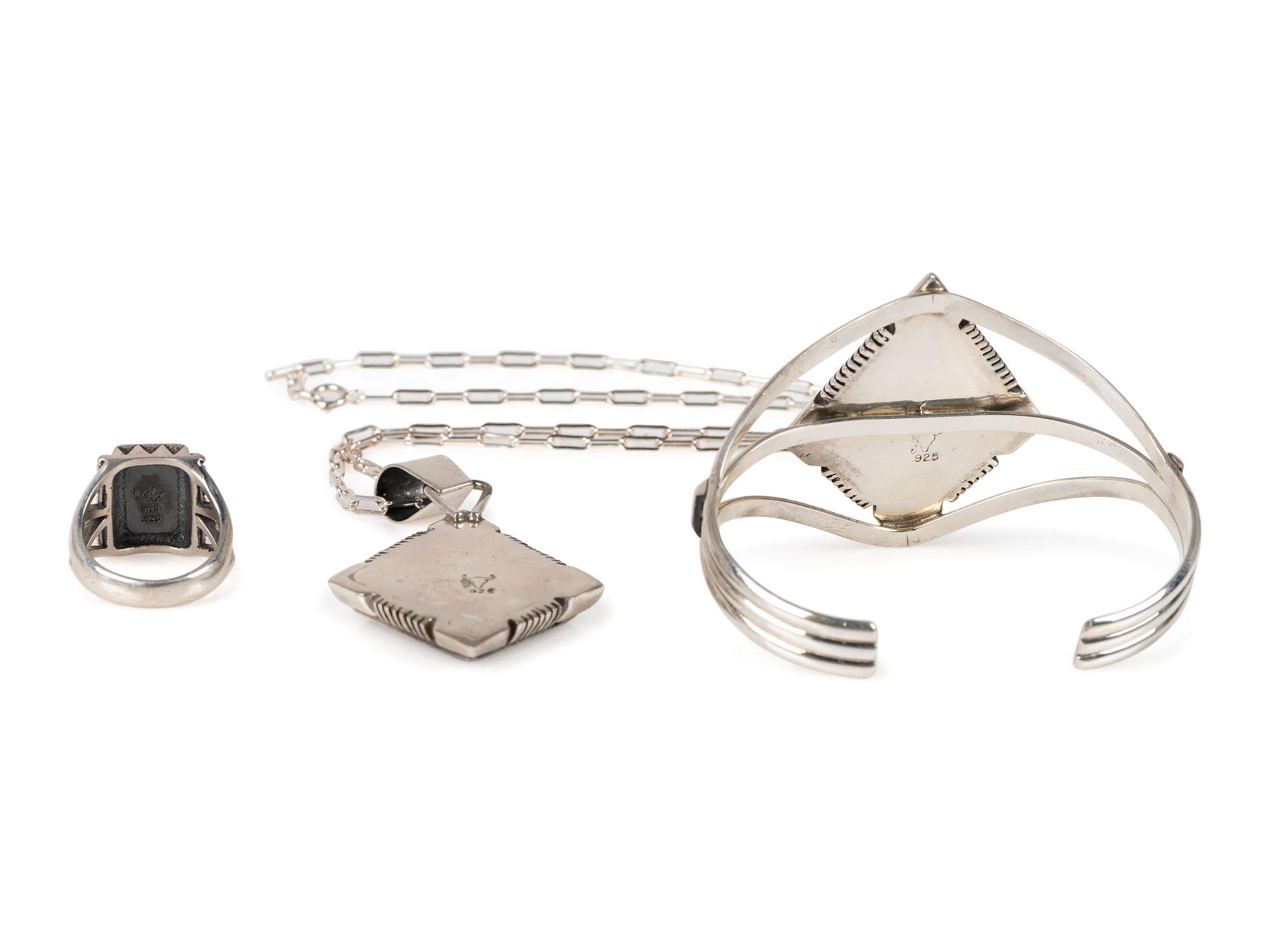 Southwestern-style Sterling Silver Jewelry, with Beaded Design