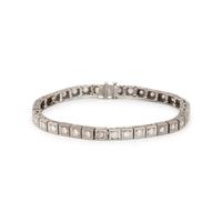 ART DECO, PLATINUM AND DIAMOND LINE BRACELET